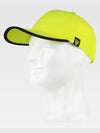 6 PANEL CURVED VISOR HAT WITH CONTRAST VISOR EDGE - Yellow/Black / XS