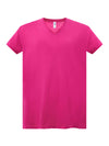 WOMEN'S SHORT SLEEVE T-SHIRT V NECK CURVES