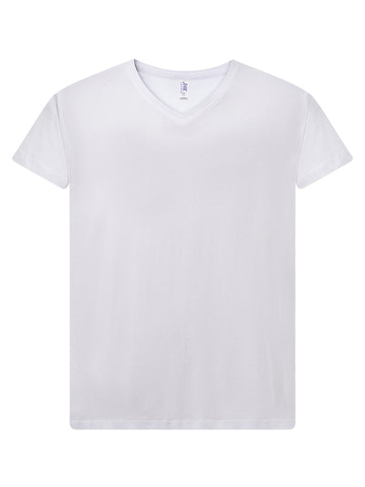 WOMEN'S SHORT SLEEVE T-SHIRT V NECK CURVES