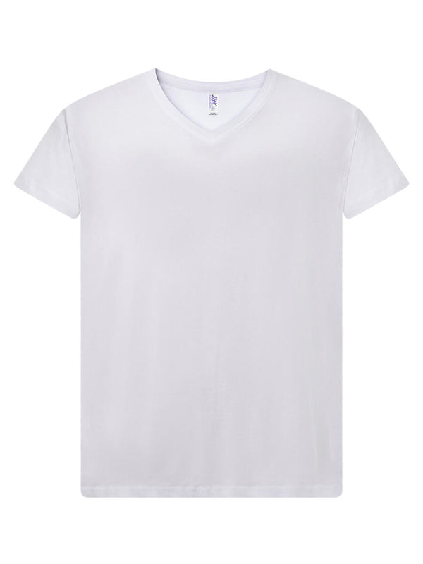 WOMEN'S SHORT SLEEVE T-SHIRT V NECK CURVES