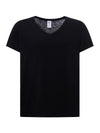 WOMEN'S SHORT SLEEVE T-SHIRT V NECK CURVES