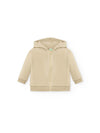 LIGHTWEIGHT FRENCH TERRY BABY HOOD AND ZIP SWEATSHIRT