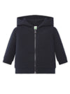 LIGHTWEIGHT FRENCH TERRY BABY HOOD AND ZIP SWEATSHIRT