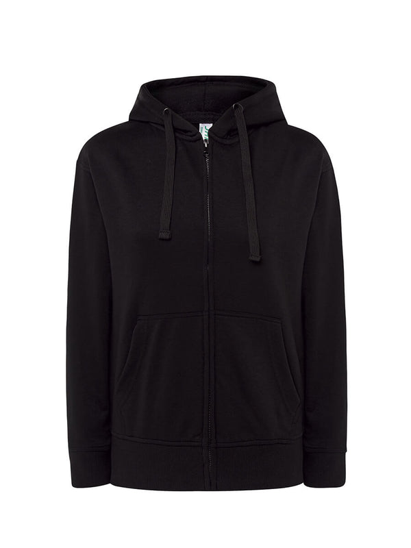 WOMEN'S LIGHTWEIGHT FRENCH TERRY HOODED SWEATSHIRT WITH ZIP