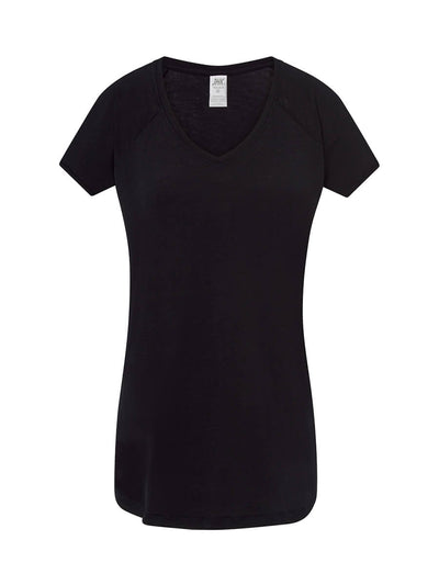 WOMEN'S SHORT SLEEVE V-NECK T-SHIRT URBAN SLUB