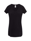 WOMEN'S SHORT SLEEVE V-NECK T-SHIRT URBAN SLUB