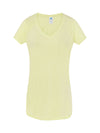 WOMEN'S SHORT SLEEVE V-NECK T-SHIRT URBAN SLUB