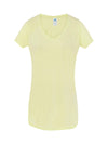 WOMEN'S SHORT SLEEVE V-NECK T-SHIRT URBAN SLUB