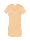 WOMEN'S SHORT SLEEVE V-NECK T-SHIRT URBAN SLUB