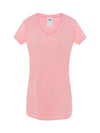 WOMEN'S SHORT SLEEVE V-NECK T-SHIRT URBAN SLUB