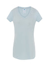 WOMEN'S SHORT SLEEVE V-NECK T-SHIRT URBAN SLUB