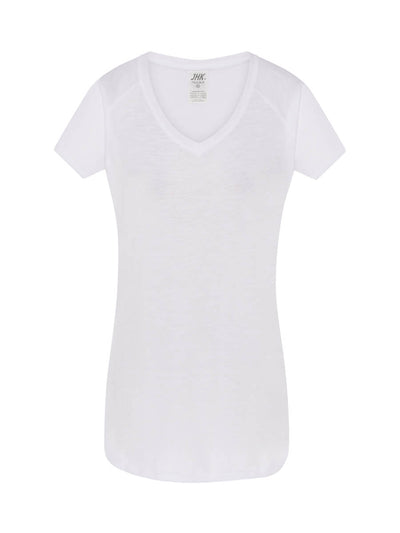 WOMEN'S SHORT SLEEVE V-NECK T-SHIRT URBAN SLUB