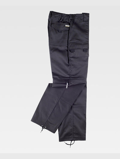 MULTI-POCKET WORK TROUSERS WITH DETACHABLE LEGS