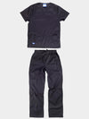 UNISEX SET WITH JACKET + TROUSERS IN STRETCH FABRIC