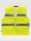 LIGHTWEIGHT MULTIPOCKET VEST WITH HIGH VISIBILITY AND REFLECTIVE BANDS