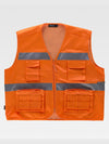 LIGHTWEIGHT MULTIPOCKET VEST WITH HIGH VISIBILITY AND REFLECTIVE BANDS
