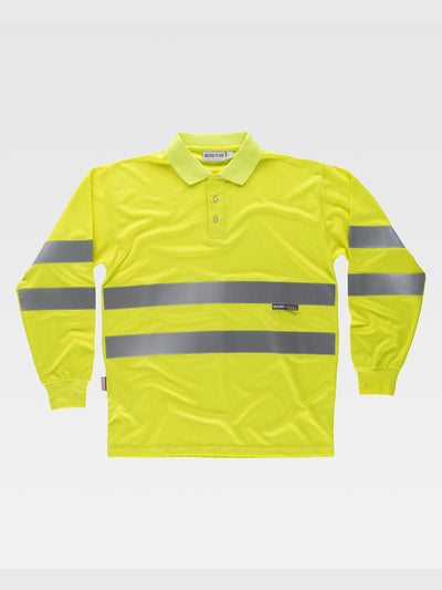 CLASS 2 HIGH VISIBILITY LONG SLEEVE POLO SHIRT