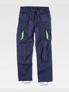 MULTI-POCKET WORK TROUSERS WITH REINFORCEMENTS AT THE KNEES