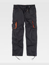 MULTI-POCKET WORK TROUSERS WITH REINFORCEMENTS AT THE KNEES