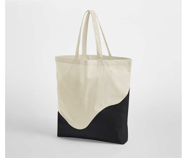ORGANIC COTTON WAVE PRINT MAXI TOTE