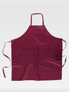APRON WITH BIB - Maroon / XS