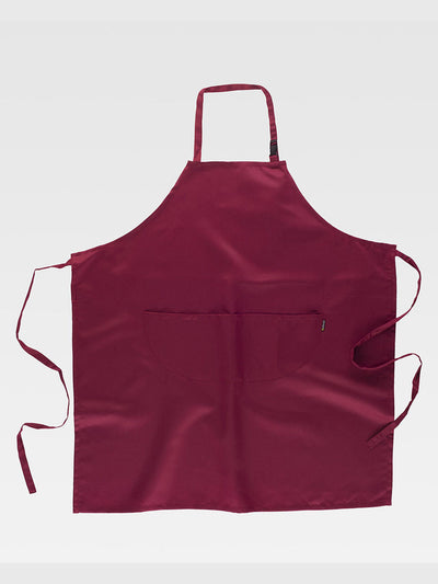 APRON WITH BIB - Maroon / XS