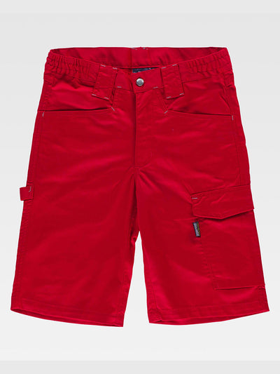 BERMUDA SHORTS WITH STRETCH FABRIC - Red / S