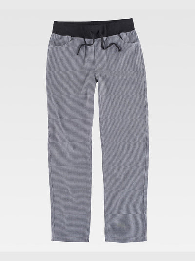 CHEF TROUSERS IN CHECKED FABRIC - Chequered White/Black / S