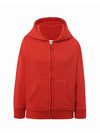 CHILDREN’S LIGHTWEIGHT FRENCH TERRY HOODED AND ZIP SWEATSHIRT - RD / 1-2