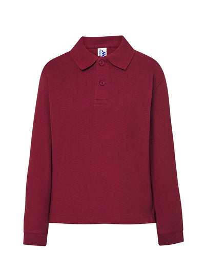 CHILD’S REGULAR LONG SLEEVE POLO SHIRT - BU / 3-4