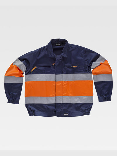 CLASS 1 HIGH VISIBILITY JACKET - Marine/Orange / M