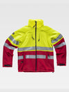 CLASS 1 HIGH VISIBILITY SOFTSHELL WITH HOOD - Red/Yellow / S