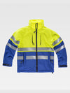 CLASS 1 HIGH VISIBILITY SOFTSHELL WITH HOOD - Royal Blue/Yellow / M