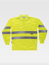 CLASS 2 HIGH VISIBILITY LONG SLEEVE POLO SHIRT - Yellow Fluorescent / L