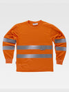 CLASS 2 HIGH VISIBILITY LONG SLEEVE T-SHIRT - Orange Fluorescent / S