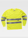 CLASS 2 HIGH VISIBILITY LONG SLEEVE T-SHIRT - Yellow Fluorescent / M