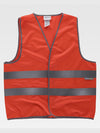 CLASS 2 HIGH VISIBILITY VEST - Red/Gray / XS