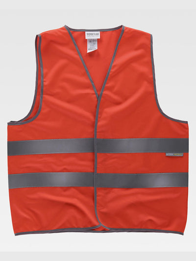 CLASS 2 HIGH VISIBILITY VEST - Red/Gray / XS