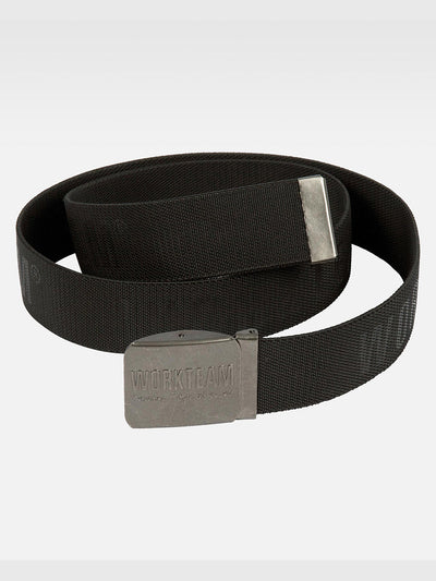 ELASTIC BELT WITH WORKTEAM LOGO - Black / XS