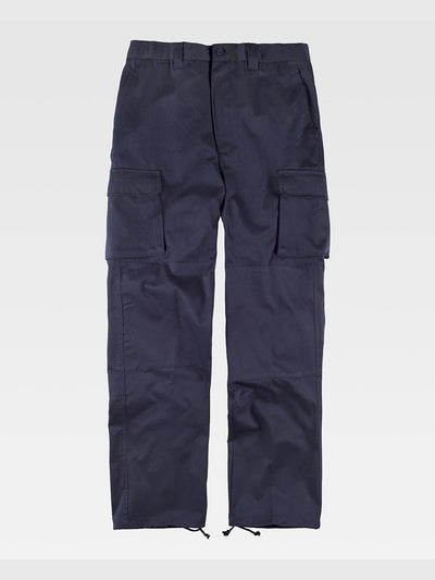 HIGH RESISTANCE MULTI-POCKET WORK TROUSERS - Marine / S