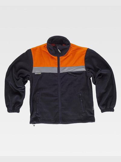 HIGH VISIBILITY FULL ZIP FLEECE - Marine/Orange / S