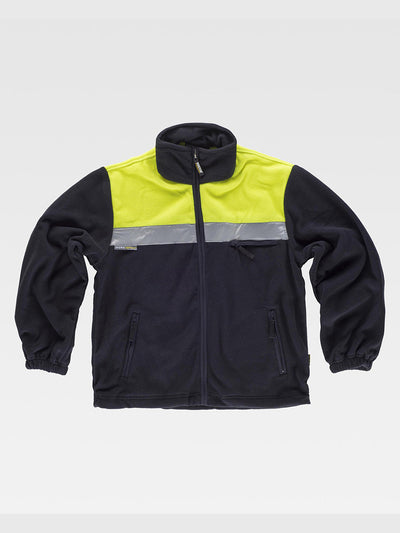 HIGH VISIBILITY FULL ZIP FLEECE - Marine/Yellow / S