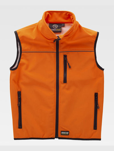 HIGH VISIBILITY SOFTSHELL VEST - Orange / S