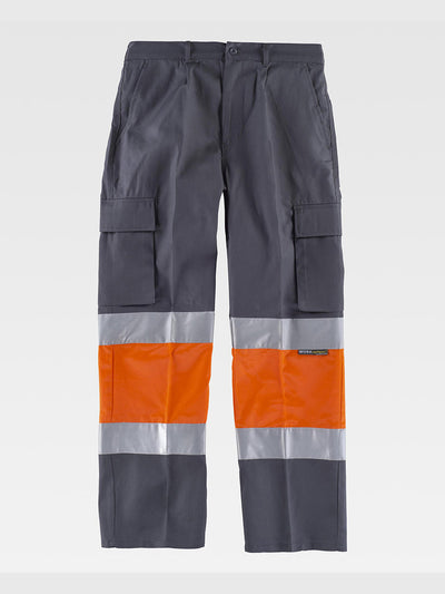 HIGH VISIBILITY TROUSERS CLASS 1 - Gray/Orange / S