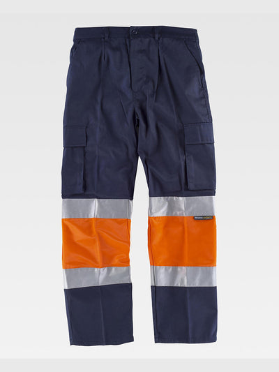 HIGH VISIBILITY TROUSERS CLASS 1 - Marine/Orange / S