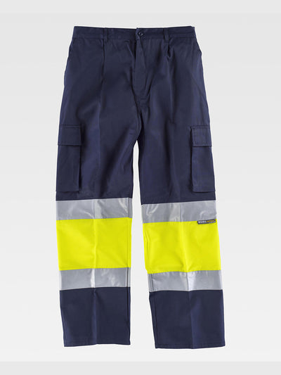 HIGH VISIBILITY TROUSERS CLASS 1 - Marine/Yellow / S