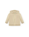 LIGHTWEIGHT FRENCH TERRY BABY HOOD AND ZIP SWEATSHIRT - BT / 3M