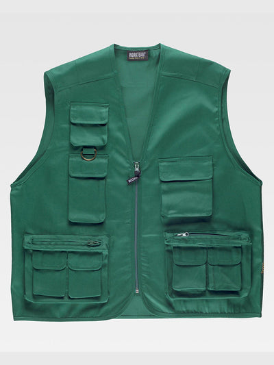 LIGHTWEIGHT MULTIPOCKET VEST - Green / M