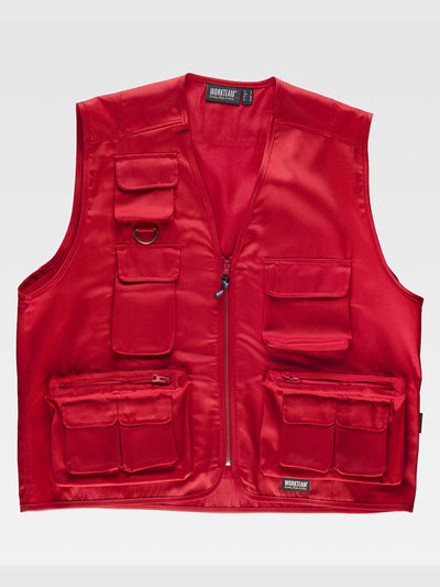 LIGHTWEIGHT MULTIPOCKET VEST - Red / M