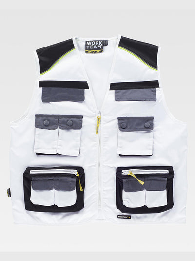 LIGHTWEIGHT MULTIPOCKET VEST - White / M